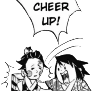 🗣 CHEER UP! Anime, Mangá, Alegrar, Ânimo, Incentivo, Desenho animado telegram sticker