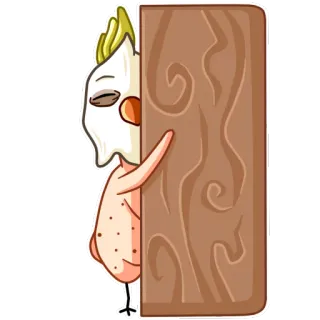 👀 animal, pájaro, pegatina, abrazando, lindo, dibujo animado telegram sticker