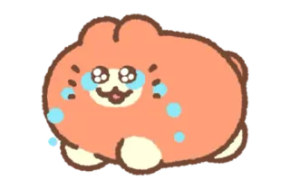 🍊 mignon, animal, pleurer, joyeux, kawaii, adorable telegram sticker