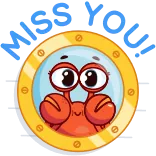 Grab this Crab whatsapp stickers