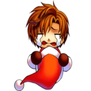 😭 Anime, Llorando, Triste, Chibi, Personaje, Dibujos animados, Kawaii whatsapp sticker