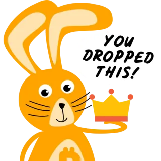 🤴 YOU DROPPED THIS! rabbit, crown, you dropped this, bunny, animal, cute telegram sticker