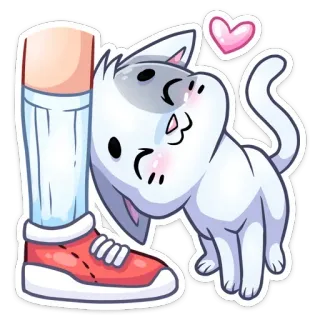 ☺️ gato, fofo, kawaii, anime, adesivo, animal de estimação telegram sticker