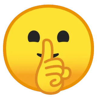 🤫 Emoji, Sst, Diam, Jari, Mulut telegram sticker