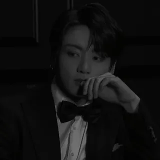 ▪️ Jungkook jungkook, bts, kpop, 歌手, ポートレート, 白黒 whatsapp sticker
