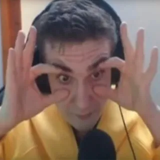 🤨 man, eyes, face, gesture, internet, meme telegram sticker