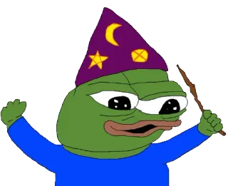 💫 Pepe pepe, wizard, magic, meme, frog telegram sticker