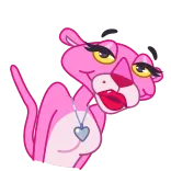 😘 Pink Panther Мультфильм, Розовый, Пантера, Животное, Персонаж telegram sticker