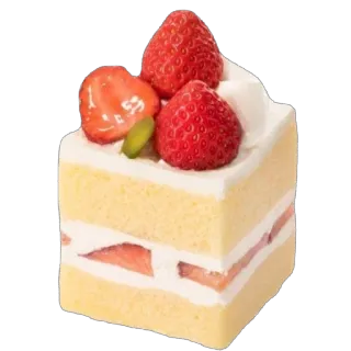 🫥 cake, strawberry, dessert, food, sweet telegram sticker