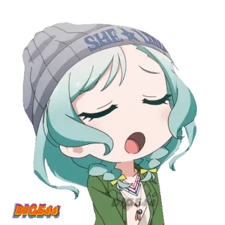 😮‍💨 SHE★LIME 动漫, 女孩, 卡通, Q版, 可爱, 女性, 帽子 whatsapp sticker