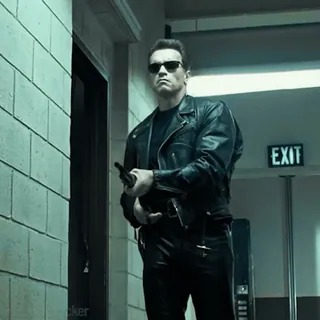 🔫 Terminator 터미네이터, 아놀드 슈왈제네거, 총, 영화, SF, 액션, 사이보그 telegram sticker