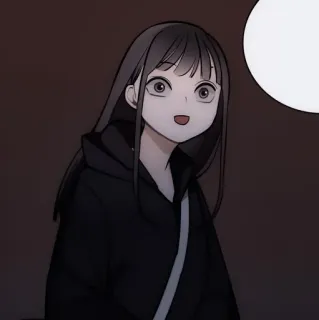 🖤 Anime, Manga, Cartone animato, Ragazza, Illustrazione, Personaggio telegram sticker