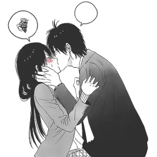 😘 Anime, Hôn, Cặp đôi, Lãng mạn, Manga whatsapp sticker