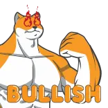 😡 BULLISH perro, meme, alcista, finanzas, cripto, fuerte telegram sticker