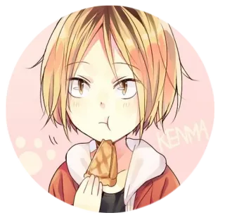 🍰 Kenma Kozume Haikyuu!! KENMA anime, haikyuu, kenma, kozume, autocollant, personnage, sandwich whatsapp sticker