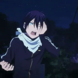 💎 Yato Noragami Anime, Yato, Noragami, Japanische Animation, Charakter, blaue Augen telegram sticker