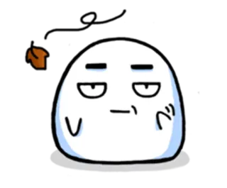 😒 で personaje, dibujos animados, cara, japonés whatsapp sticker