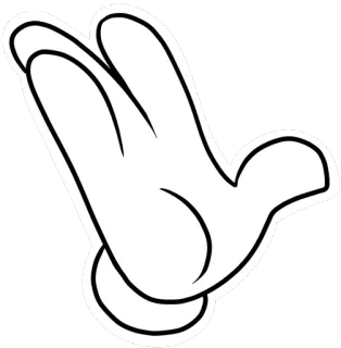 ✋ kartun, tangan, sarung tangan, karakter, gestur whatsapp sticker