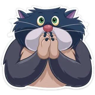 🥺 chat, mignon, autocollant, animal telegram sticker