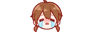 😭 płacz, smutny, anime, naklejka telegram sticker