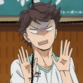 💗 Oikawa Tooru Haikyuu!! Anime, Personaggio, Haikyuu, Oikawa, Tooru, Oikawa Tooru, Cartone animato telegram sticker