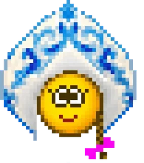 🧑‍🎄 이모지, 캐릭터, 픽셀 아트, 모자, 안경 whatsapp sticker