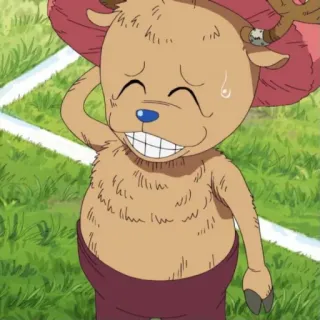 😅 Tony Tony Chopper One Piece Anime, Renne, Mignon, Sourire, Chopper telegram sticker