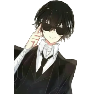 😎 Anime, Personagem, Óculos de sol, Legal, Estilo, Mangá telegram sticker