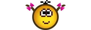 💋 Emoji, Gelb, Rosa, Schleifen, Süß telegram sticker