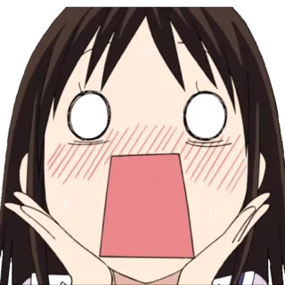 😱 anime, girl, shocked, surprised, cartoon telegram sticker