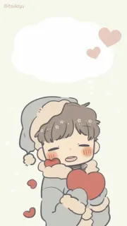 🤗 amor, corazón, dibujos animados, anime, lindo, kawaii telegram sticker