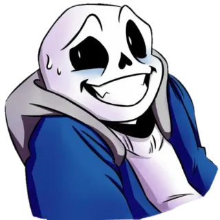 😅 Sans Undertale skeleton, undertale, video game, meme, sweating telegram sticker
