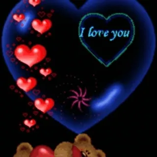 🎈 I love you amour, coeur, ours en peluche, romance, saint-valentin, salutation telegram sticker