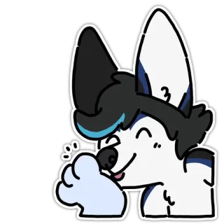 🦶 furry, anthropomorphic, dog, sticker, cute, cartoon, animal whatsapp sticker