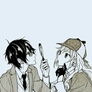 🕸 detective, manga, anime, misterio, pareja, lupa telegram sticker