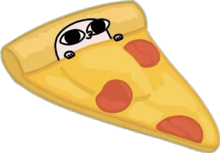 🍕 Pizza, Cibo, Cartone animato, Carino, Divertente, Fetta, Kawaii telegram sticker