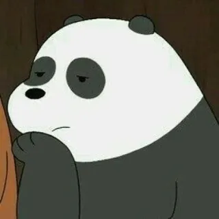 ✨ Panda We Bare Bears Panda, We Bare Bears, Dibujos animados, Oso, Lindo, Triste telegram sticker