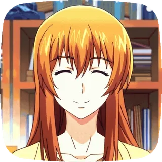 🖤 anime, ragazza, donna, sorridente, cartone animato, personaggio telegram sticker