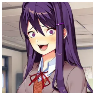 😁 Yuri Doki Doki Literature Club! Anime, Manga, Yuri, Doki Doki Literature Club, Gruselig, Verrückt telegram sticker