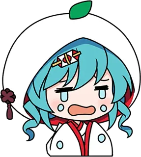 😢 anime, chorando, triste, fofo, desenho animado, kawaii telegram sticker