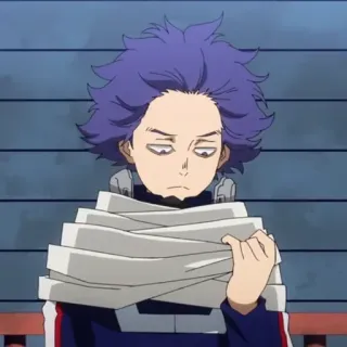 💜 Hitoshi Shinso My Hero Academia Anime, My Hero Academia, Hitoshi Shinso, Personnage, MHA whatsapp sticker