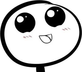 🥺 mignon, joyeux, emoji, visage, kawaii whatsapp sticker
