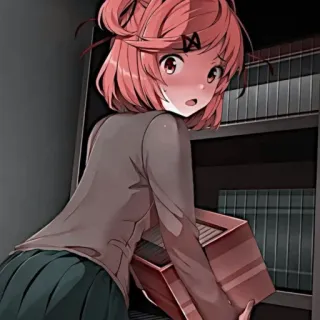 💗 Natsuki Doki Doki Literature Club! Anime, Manga, Słodkie, Uczennica, Doki Doki Literature Club whatsapp sticker