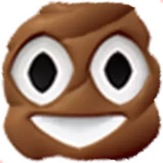 💩 emoji, caca, marron, sourire, drôle, dessin animé telegram sticker