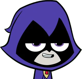 🖤 Raven Teen Titans Go! Мультфильм, Супергерой, Персонаж, Юные Титаны, Рейвен telegram sticker