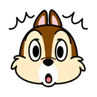 😨 花栗鼠, 卡通, 动物, 可爱, 惊喜, 动画 telegram sticker