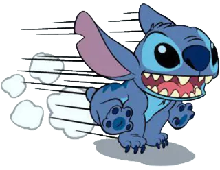 🏃 Stitch สติทช์, ลิโล่ แอนด์ สติทช์, การ์ตูน, แอนิเมชั่น, ดิสนีย์, ตัวละคร telegram sticker