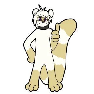 👍 Furry, Anthro, Binatang, Jempol ke atas telegram sticker