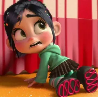 ✨ Vanellope von Schweetz Wreck-It Ralph dessin animé, animation, disney, personnage, vanellope, les mondes de ralph telegram sticker