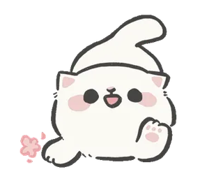 ⭐ kat, schattig, kawaii, kitten, dier, huisdier, cartoon telegram sticker